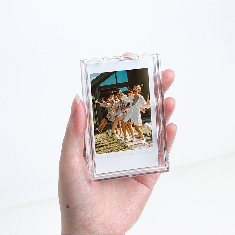 투명 필름 사진 보관함, 즉석 카메라 사진 케이스, 후지필름 인스탁스 미니 12, 11, 9, 8/7 용, 스트랩 포함, 1 개
