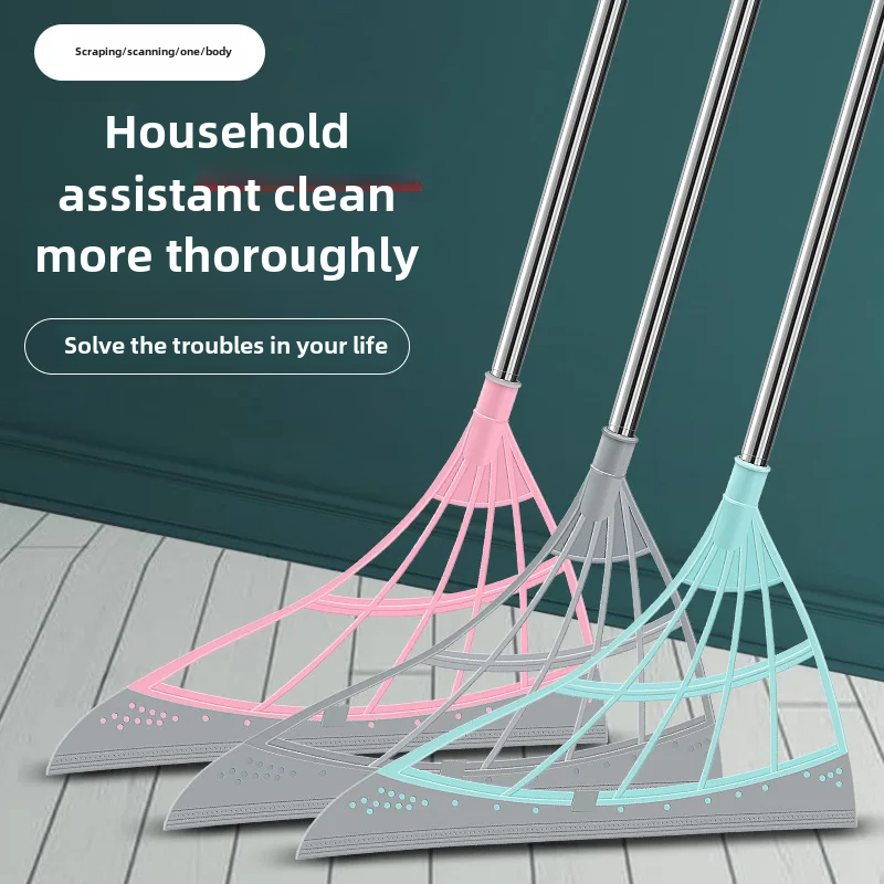  Multi-functional Silicone Mop For Bathroom Glass Floor Scraping Water Squeegee Magic Sweeping Brush Creative Cleaning Tool 