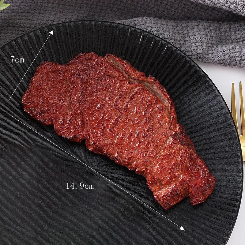 PVC Simulation Fake Steak Food Model Restaurant Decoration Props Good-looking and Realistic Food Halloween Props Fake food model