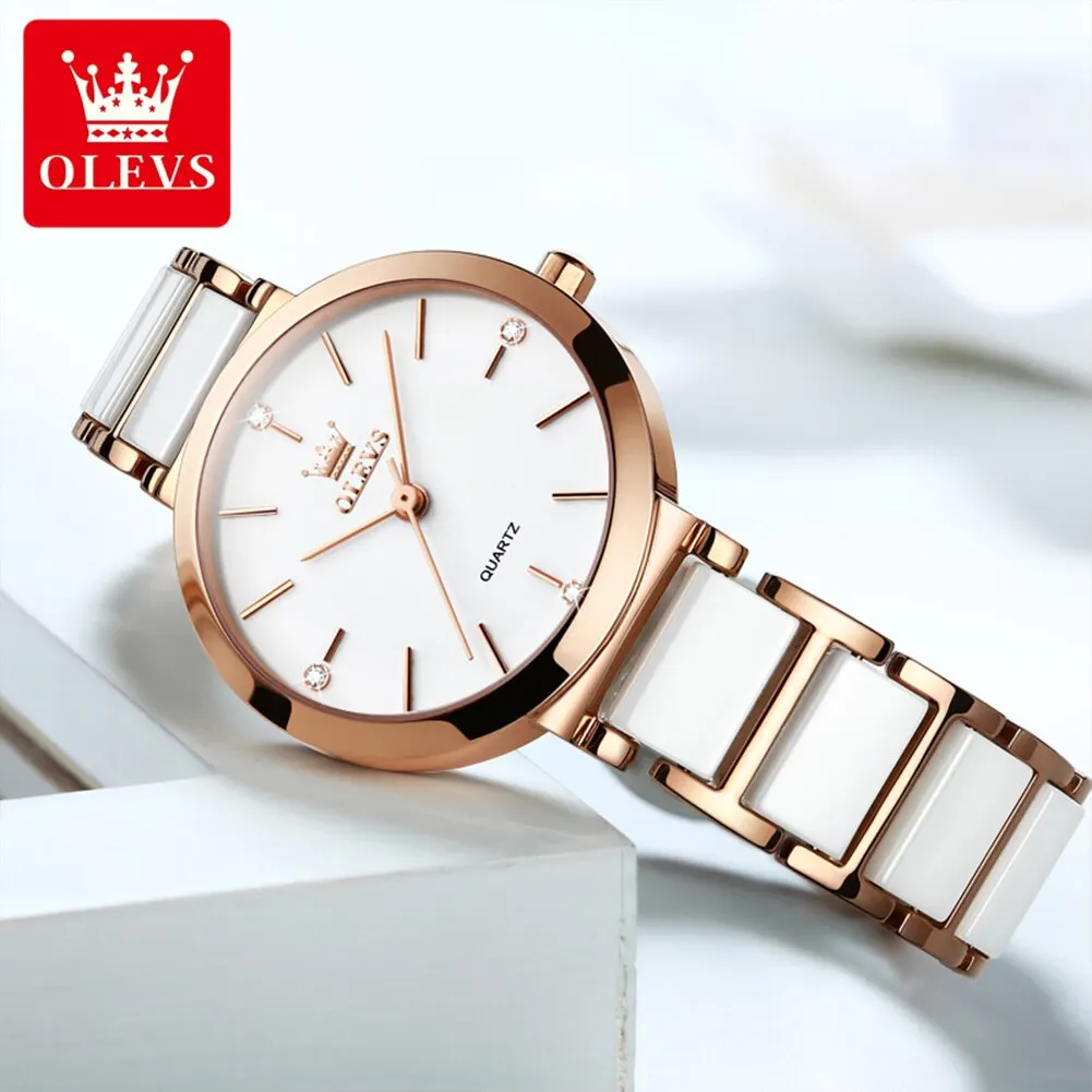 Fashion Women Watches Relogio Feminino Luxury Rose Gold Watch Ladies Quartz Wrist Watch Ceramic Strap Clock Reloj Mujer_voghion.com