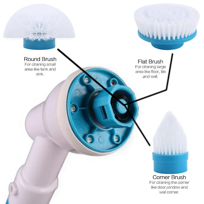 

Cleaning Tools Bathtub Kitchen Spin Sink Adjustable Wireless Scrub Tile Bathroom Electric Brush Cleaner