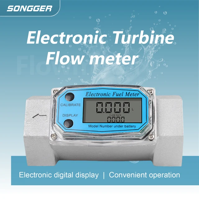 เครื่องวัดอัตราการไหลแบบเทอร์ไบน์อิเล็กทรอนิกส์สำหรับน้ำดีเซลน้ำมันพร้อมหน้าจอดิจิตอลติดตั้งแบบท่อวัดของเหลวแม่นยำสูง 3