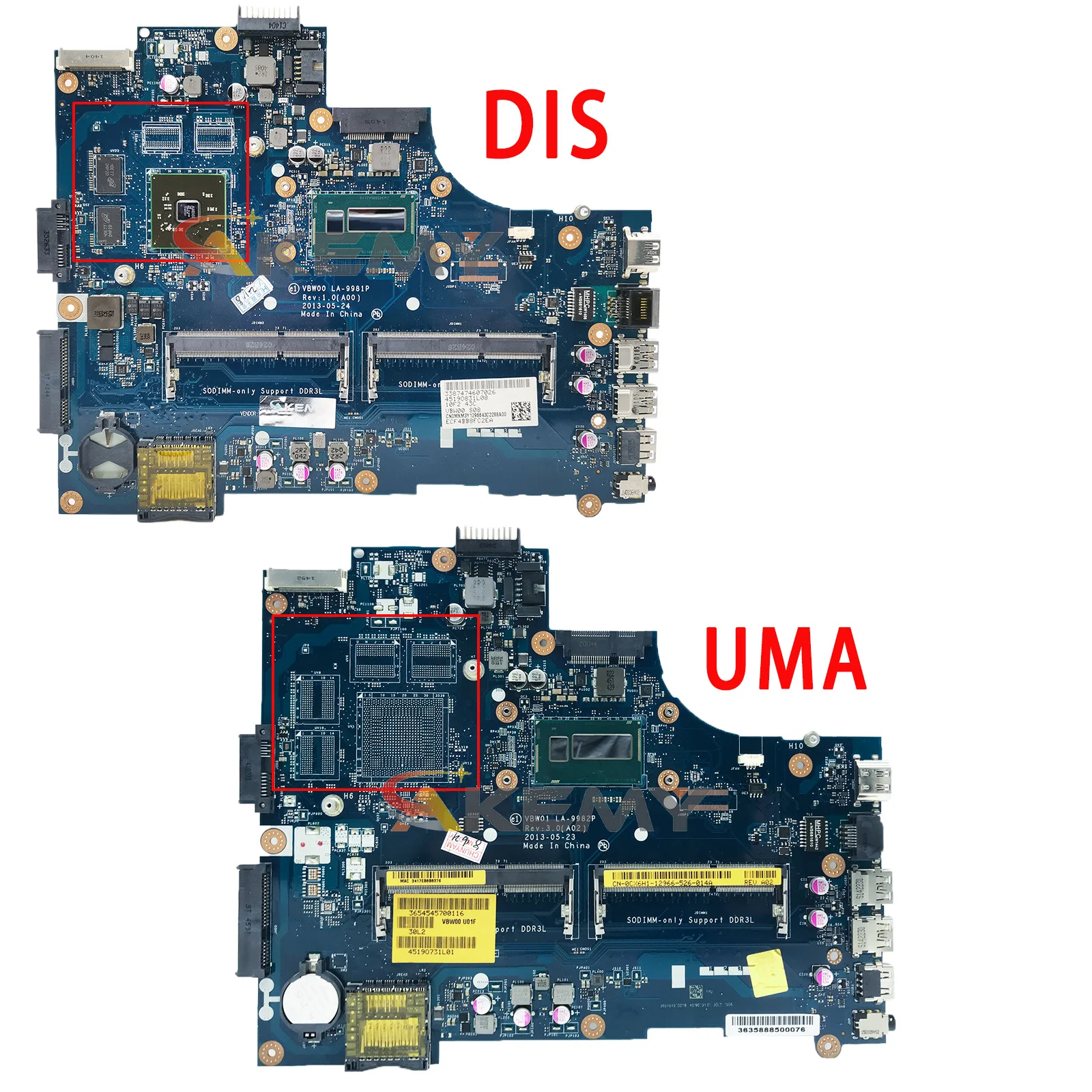 Placa-mãe La-9981p La-9982p para Dell Inspiron 15r 3537 5537 Placa-mãe Cn0p28j8 0mxm3y com 2955u 2957u i3 i5 i7 Cpu 4ª Geração - Imagem 5