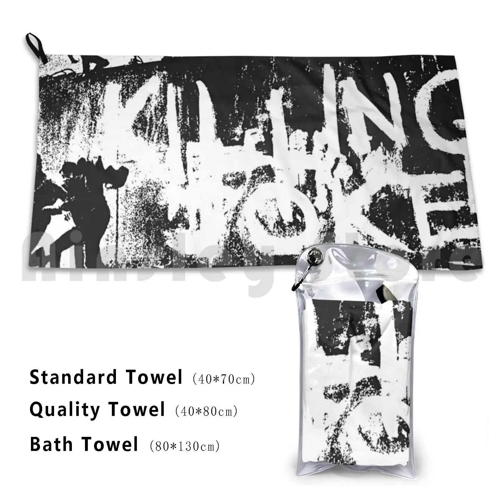Towel Black White Grafiti Hat Killing Joke Joke Band Funny Siouxsie Cult Movie Aztec Camera