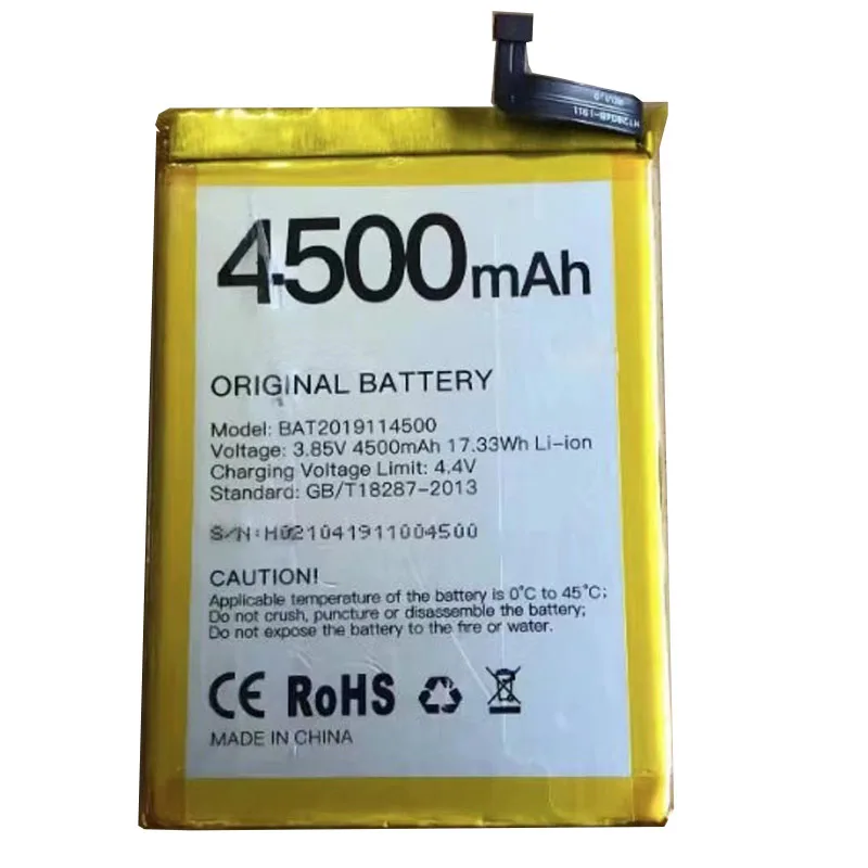 

10PCS BAT2019114500 Battery 4500mAh For DOOGEE N30 Mobile Phone Battery