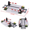 Marumine Bricks MOC Train Crossing Railroad Aisel Model Set Sliding Bar with 53401 Straight Tracks City View Building Blocks Toy 4