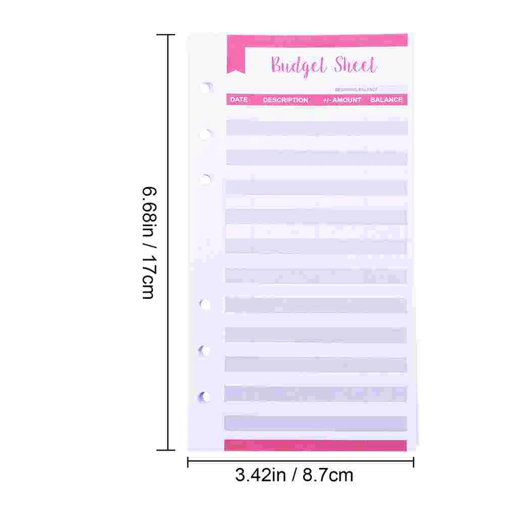 A6 Inserts Budget Planner With Holes Divider Page 40pcs for Ledger Budget Sheets Binder Planner Organizer Sheets