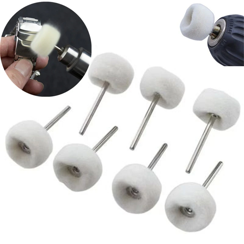 

5/10/20Pcs Felt Grinding Sanding Head Abrasive Buffing Wheel 3mm Shank Cotton Thread Polishing Mini Brush For Dremel Dril Jade