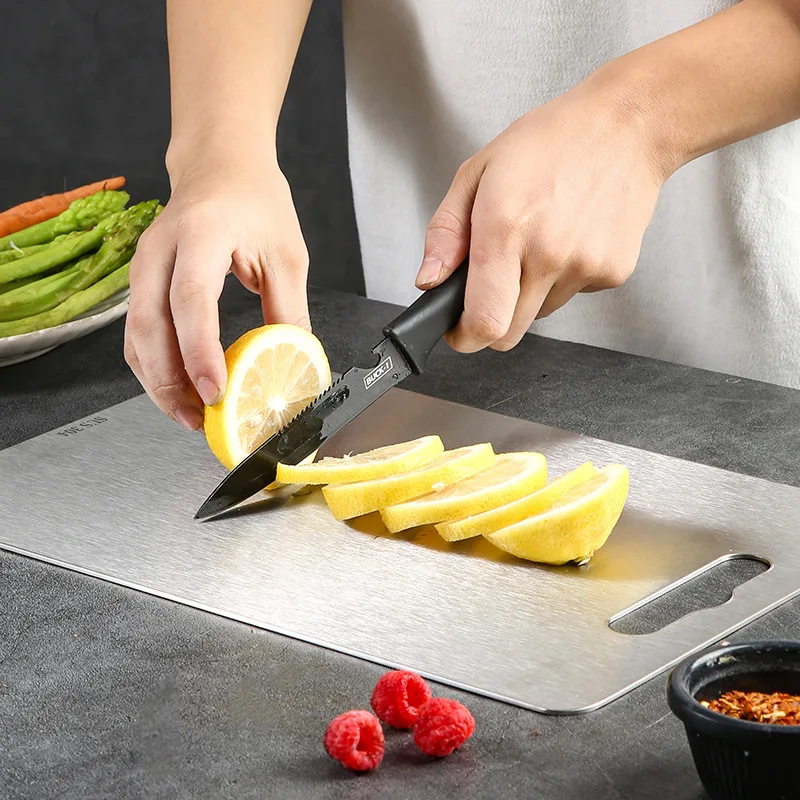 Thick Titanium Cutting Board for Home Kitchen Cooking Outdoor Camping Hiking Backpacking portable cutting boards