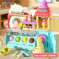 Children's Color Clay Noodle Machine DIY Play Dough Tools Ice Cream Plasticine Mold Kit Puzzle Toys for Boys Girls Birthday Gift 1