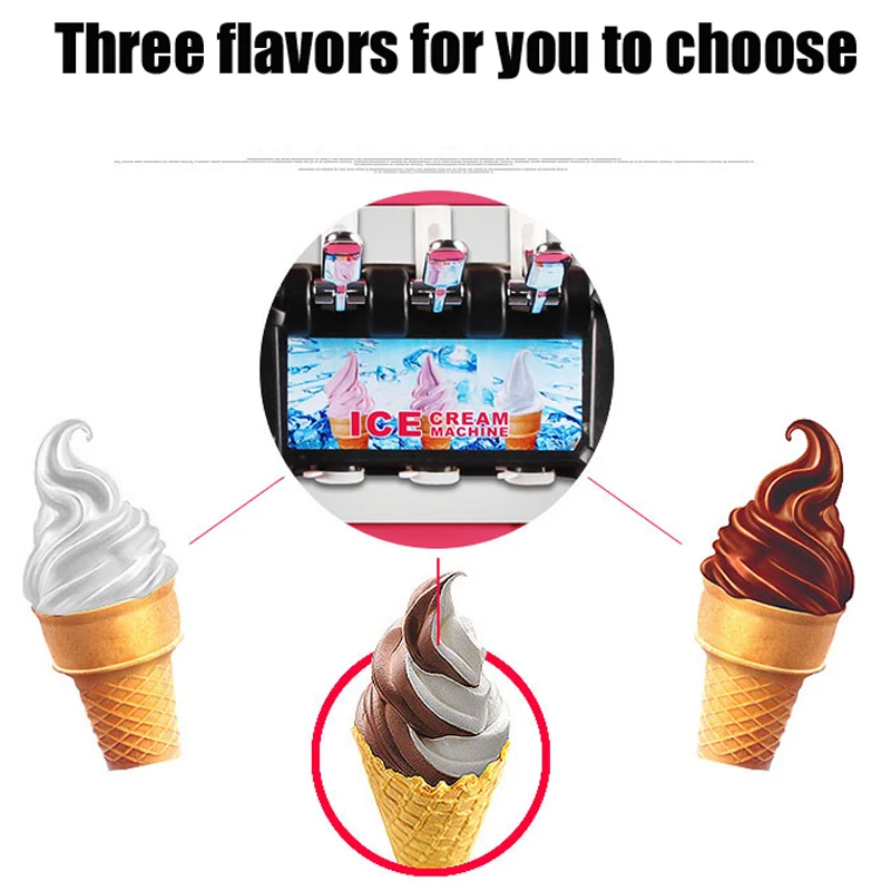 Ice Cream Machine Table Top Hard Ice Cream Yogurt Maker 1400W Automatic Benchtop Gelato Home Appliance Commercial