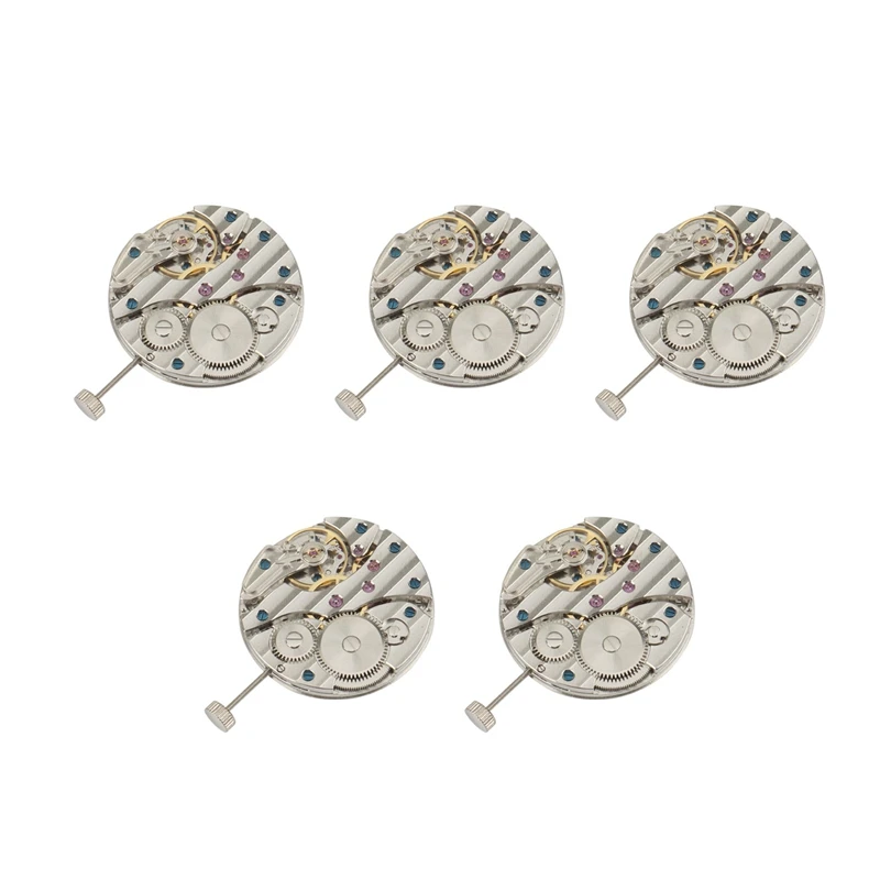 

5X Mechanical Hand Winding 6497 St36 Watch Movement P29 44Mm Stainless Steel Watch Case Fit 6497 Movement Watch