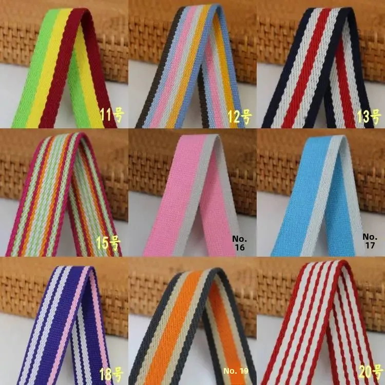 Colorful Cotton Weave Belt 3CM Wide CanvaBelt For Box Bag Baskets Shoulder Handbags Accessories Clothing Components From China