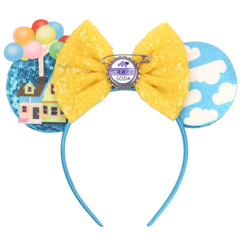 Neues Mausohren-Stirnband Mickey 5-Zoll-Schleifen-Haarband Mädchen Party Festival Geschenk Halloween DIY Haaraccessoires
