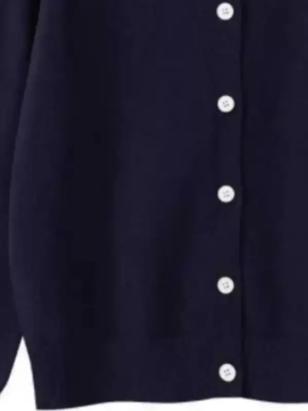 Embroidery Knitted Cardigan Women Fake Two Shirts Collar Patchwork Single Breasted Sweater Coats Temperament Elegant Female Tops - Image 3