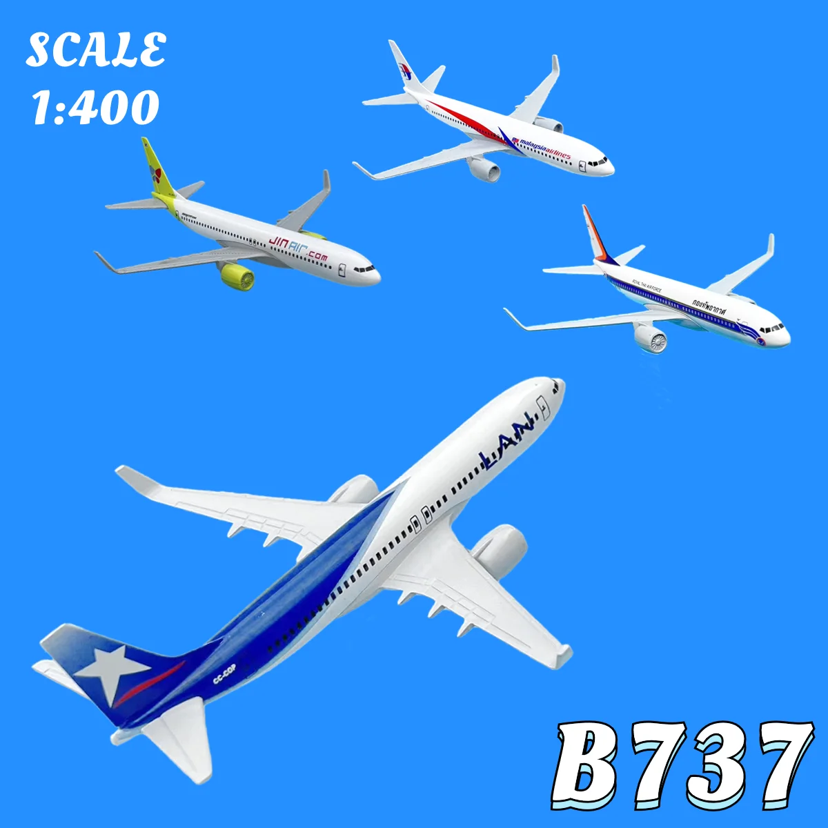 

1:400 Worldwide Boeing 737 Replica Metal Aircraft Model Scale Aviation Collectible Diecast Miniature Ornament Souvenir Toys