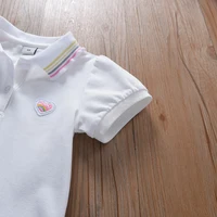 Robe d'été en coton à col jaune pour petites filles de 2 à 6 ans, vêtements mignons et décontractés pour enfants 5