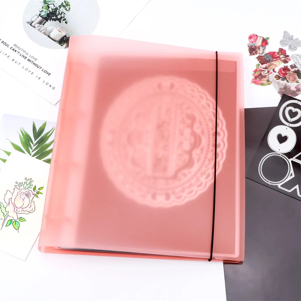 A4 Die Storage Book Binder Page Protectors Pockets Inserts Organizer Magnet Sheet for Diy Die and Stamp Craft Supplies Organizer