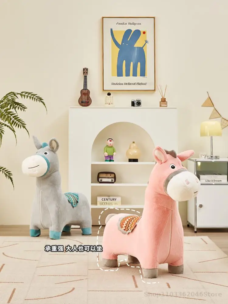 Stupid Donkey Doll Seat Plush Sitting Stool Living Room Decorative Ornaments Carto Stool Chair Internet Popular Moving