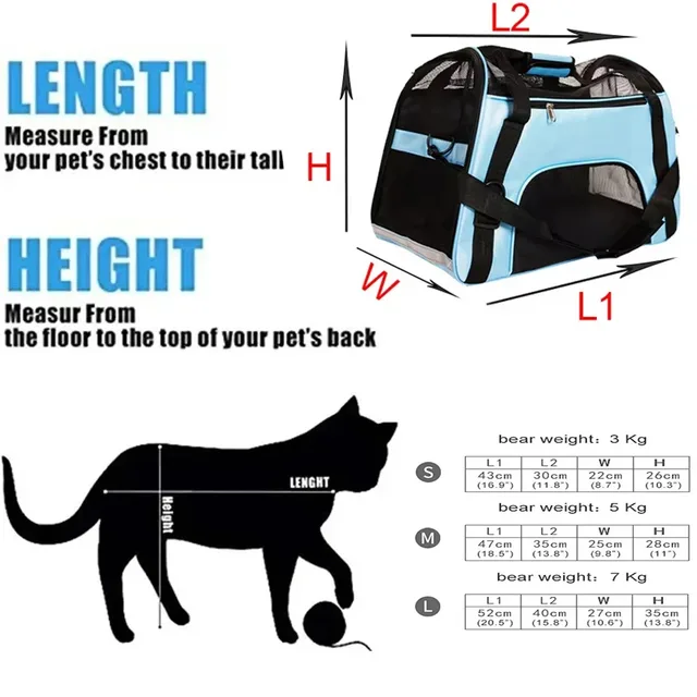 Portable Dog Cat Carrier Bag Foldable Mesh Breathable Pet Travel Handbag Outgoing Transport Bag For Cats Small Dogs Puppy Kitten 5