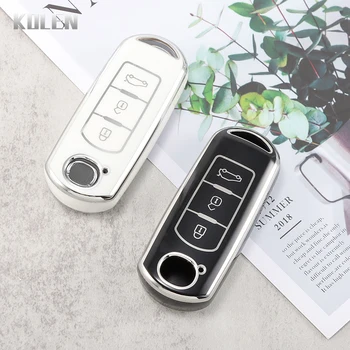 TPU Car Remote Key Case Cover Holder Shell per Mazda 2 3 5 6 Demio CX-3 CX-4 CX-5 CX-7 CX-9 MX-5 Atenza Axela custodia protettiva - TPU Car Remote Key Case Cover Holder Shell per Mazda 2 3 5 6 Demio