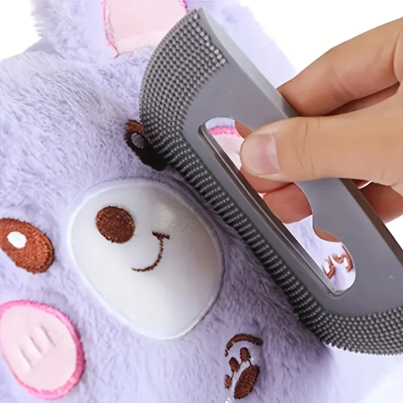 2PCS Soft Silicone Cat Hair Remover Brush-Pet Fur & Lint Cleaning Tool for Dogs and Cats