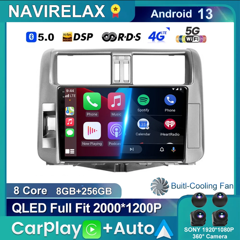 

Android 13 Multimedia Video Player For Toyota Land Cruiser Prado 150 2009 - 2013 Navigation SWC Stereo Radio DSP Wireless BT