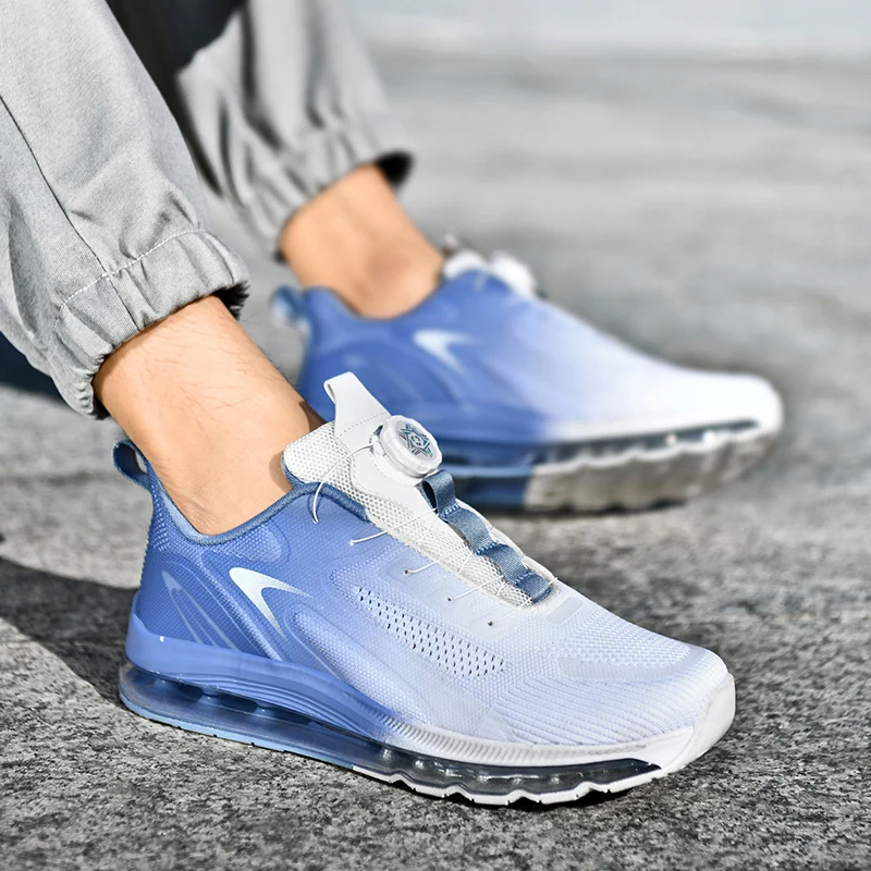 أحذية ركض فاخرة جيدة التهوية للرجال ، أحذية رياضية كاجوال للذكور ، مدرب تنس ، أحذية بدون كعب على الموضة للسباق