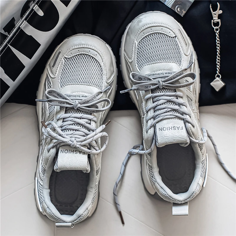 Men's Wide Toe Breathable Casual Sports Shoes - Autumn Collection, Comfortable & Non-Slip
