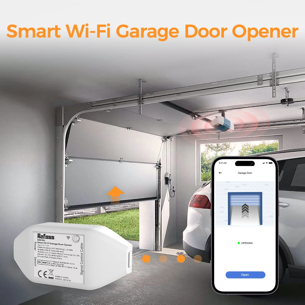 RefossSmartWiFiGarageDoorOpenerWiFiSensorsControllerRemote