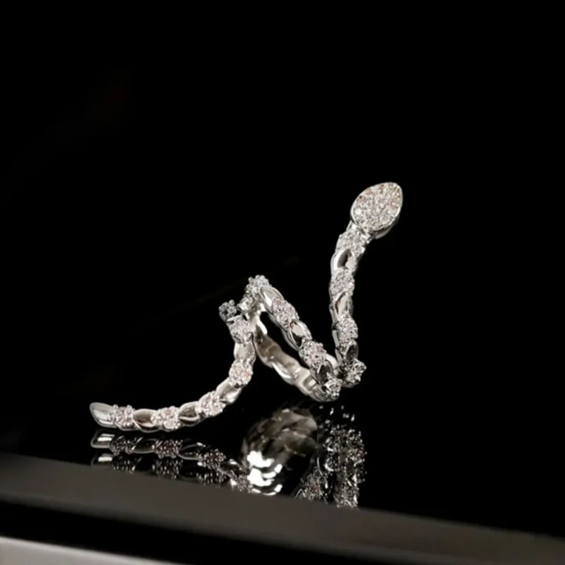 Ear Clip Earrings Clip Earrings Ear Clip Shiny Crystal Snake Earclimber Earrings 1pc for Women