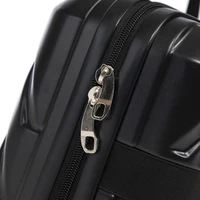 Ensemble de 2 valises ABS à roulettes de 14''/19'' avec cadenas à combinaison et trousse de toilette de 14'' (Noir) 8