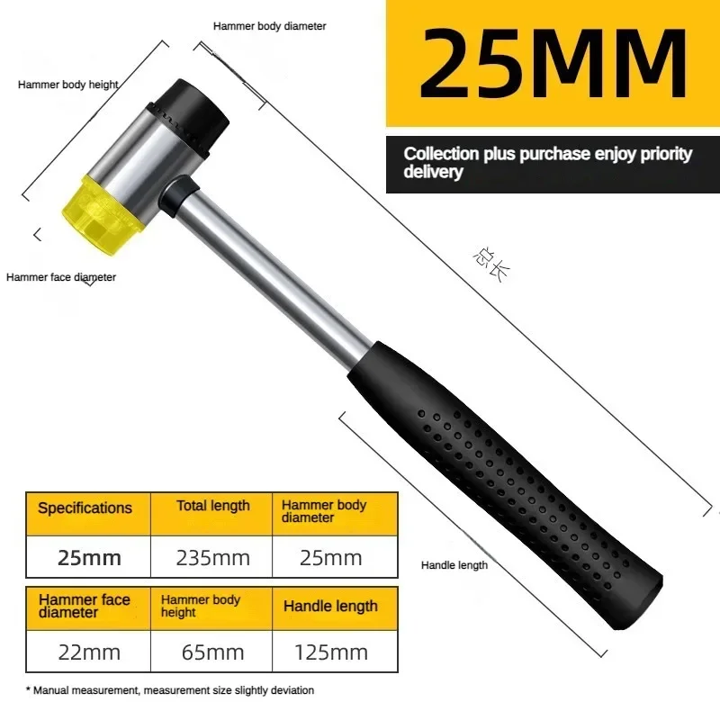 25mm Mini Rubber Hammer Multifunctional Hand Tool For Jewelry Craft DIY Steel Pipe Handle Mounting Hammer mini hammer rubber hammer