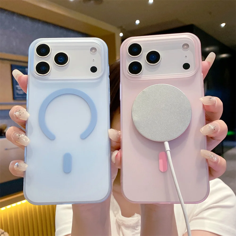 รูปสินค้า เคสใสแม่เหล็ก Magsafe ป้องกันกระแทก iPhone 17-11 Pro Max Plus