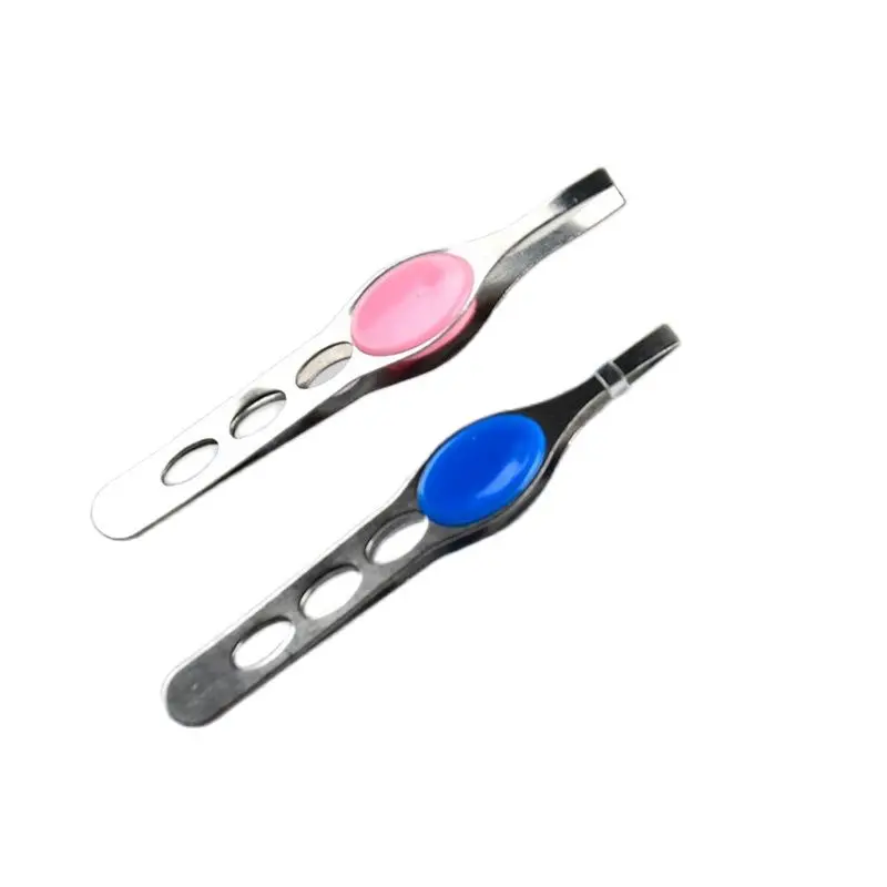 1Pc Women Trimming Eyebrow Clip Makeup Tools Stainless Steel Anti-slip  Handle Eyebrow Tweezers Flat Tip Brow Clips Beauty Tools 4