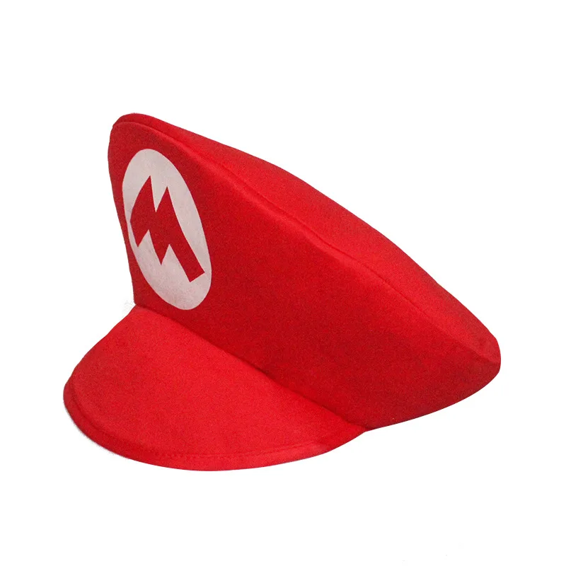 Funny Adult Kids Bors Anime Cartoon Super Game Luigi Cosplay Hats Beard Red Green Cap Party Prop cosplay hats