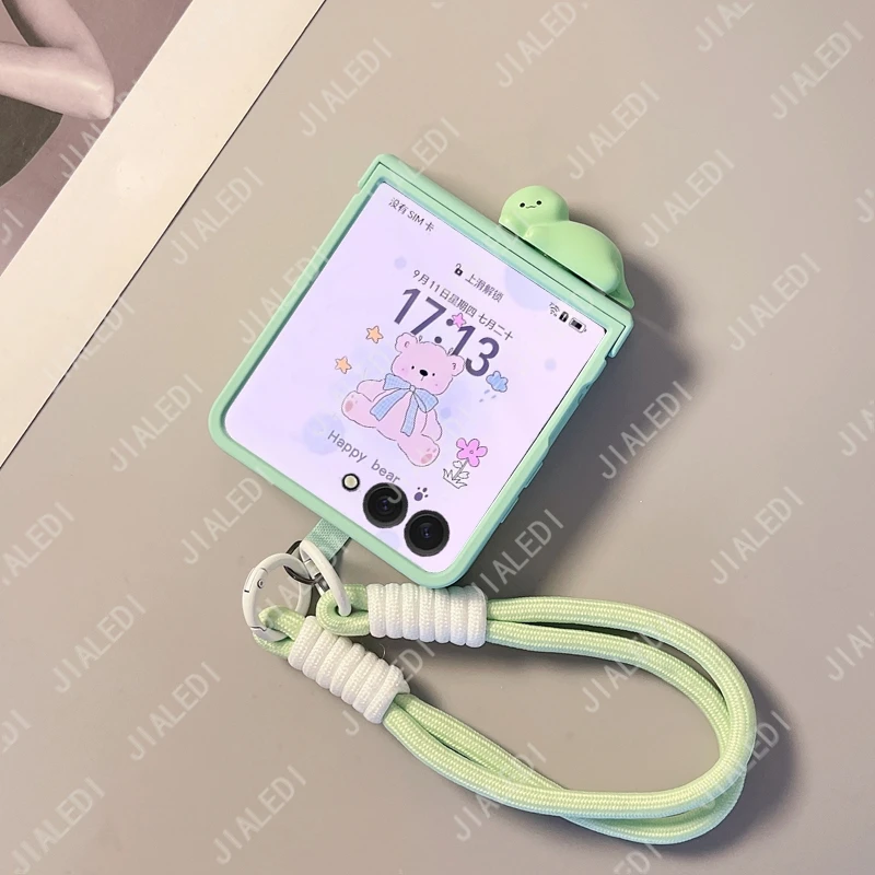 Cute Bear Ears Hinge Phone case For Samsung Galaxy Z Flip 7 thumbnail 8