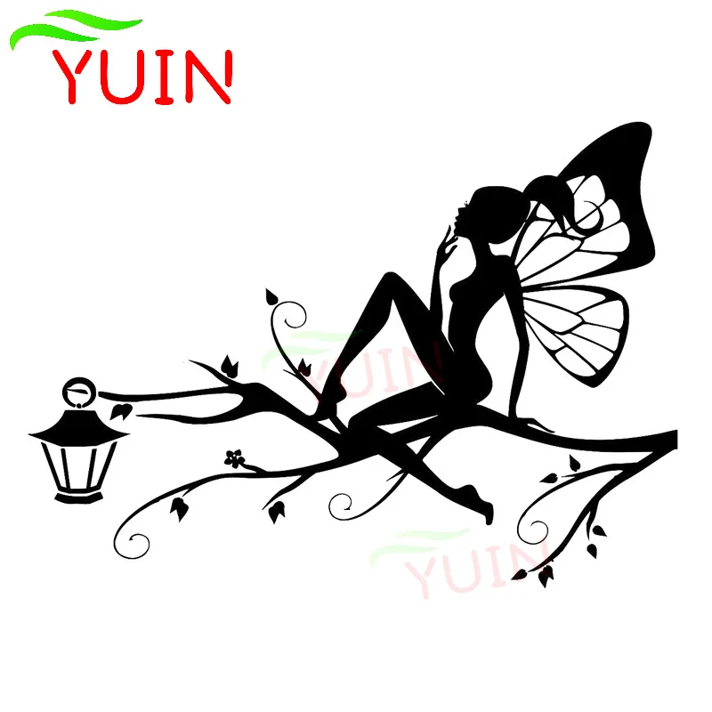 Butterfly Girl Tree Cartoon Fashion Sticker Personalized Body Decoration PVC Waterproof Sunscreen Decals Can Be Customized Color