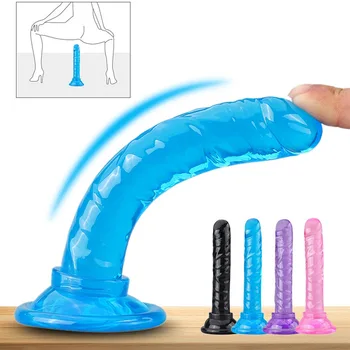 Realistic Dildo Anal Masturbator Sex Toys for Couples Crystal Jelly Dildo Suction Cup Penis Thrusting Dildo Phalos for Women Hot 1