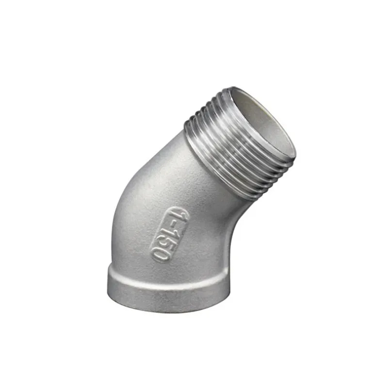 1/4" 3/8" 1/2" 3/4" 1" 1-1/4" 1-1/2" 2" BSP Female To Male 45 Degree Elbow Connector Coupler 304 Stainless Pipe Fitting
