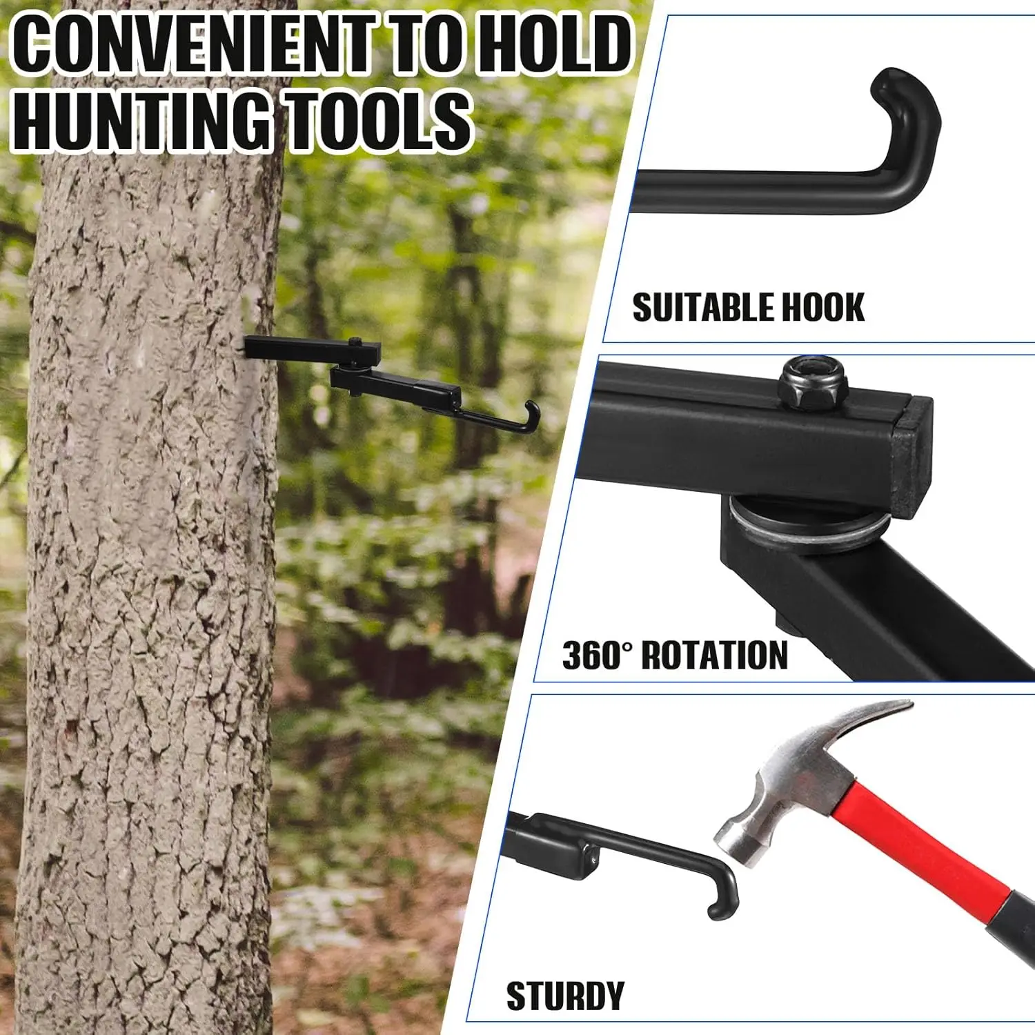 Tree Stand Bow Hangers Bow Hunting Folding Holder Archery Shooting Gear Tree Stand Outdoors Hunting Supplies