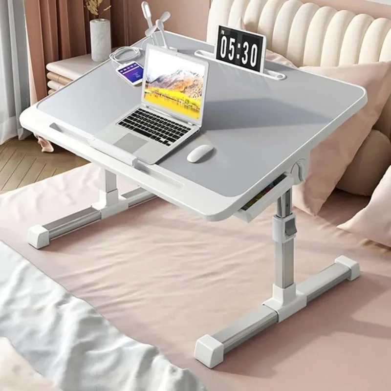Foldable Laptop Table Dormitory Student Table OPTIONAL Book Stand Strip USB Jack Height Adjustable Laptop Stand for Bed laptop desk stand folding camping table