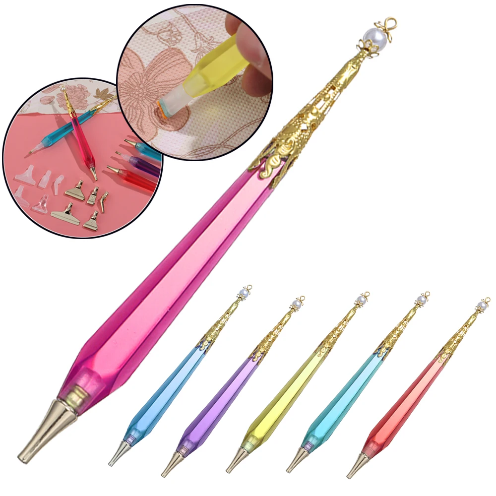 Multi Placers Point Drill Pens Glitter Sparkle 5D Diamond Painting Pen Kit  Alloy Replacement Pen Heads DIY Craft Nail Art Tool