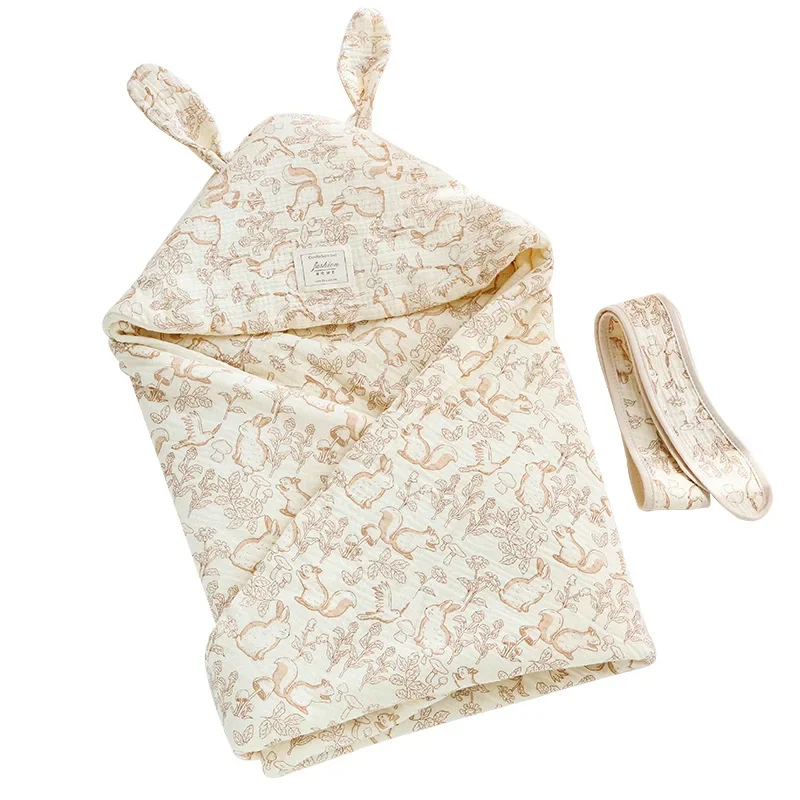 Baby Wrap Blanket Large Rabbit Ears Newborn Nursery Anti-startle Swaddle Baby Wrap Four Seasons Available Infant Clothing