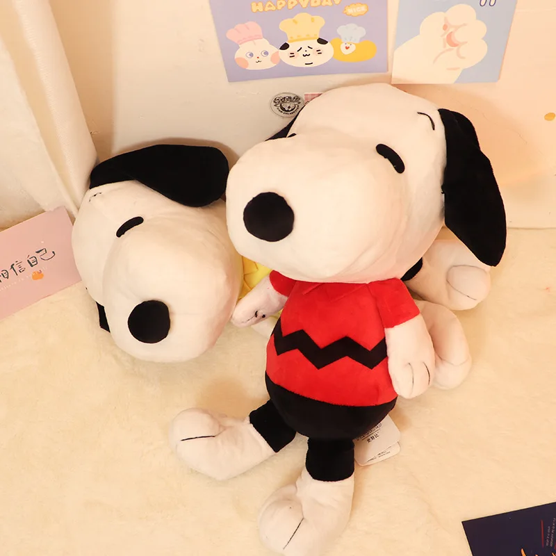 

2024 плюшевая кукла Snoopy подарок для девочек праздничный подарок кукла большого размера Детская игрушечная Подушка корейский ленивый стиль украшение для дома