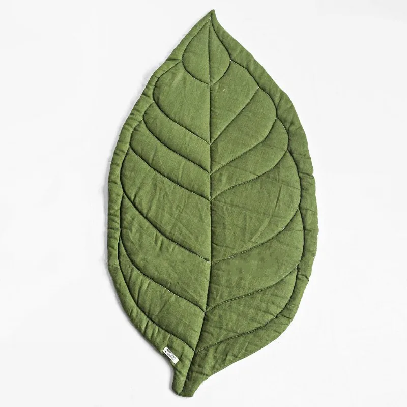 Play mat game mat Children's crawling cushion baby soft skin leaf pattern play gyms mat early education enlightenment plant cognition