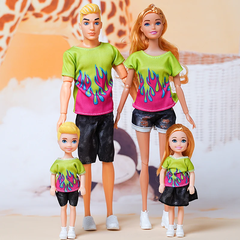 Barbie Família feliz gramática mamã Midge & Baby com jeans vestido