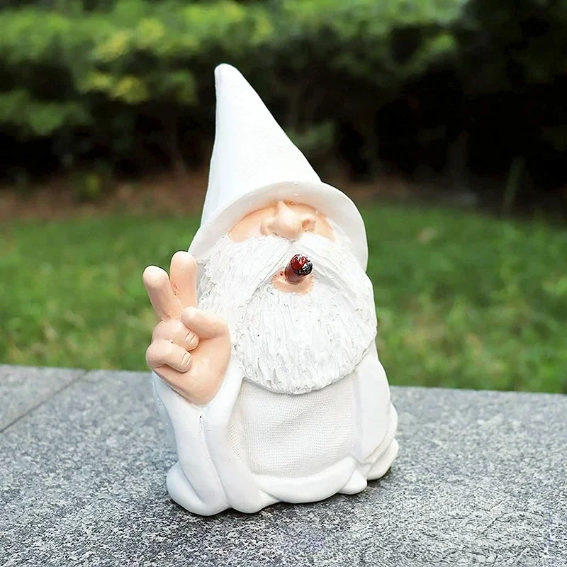 TZSSP Gartenzwerg Aus Kunstharz – 26,7 Cm Outdoor-Deko Für Garten, Terrasse & Hof