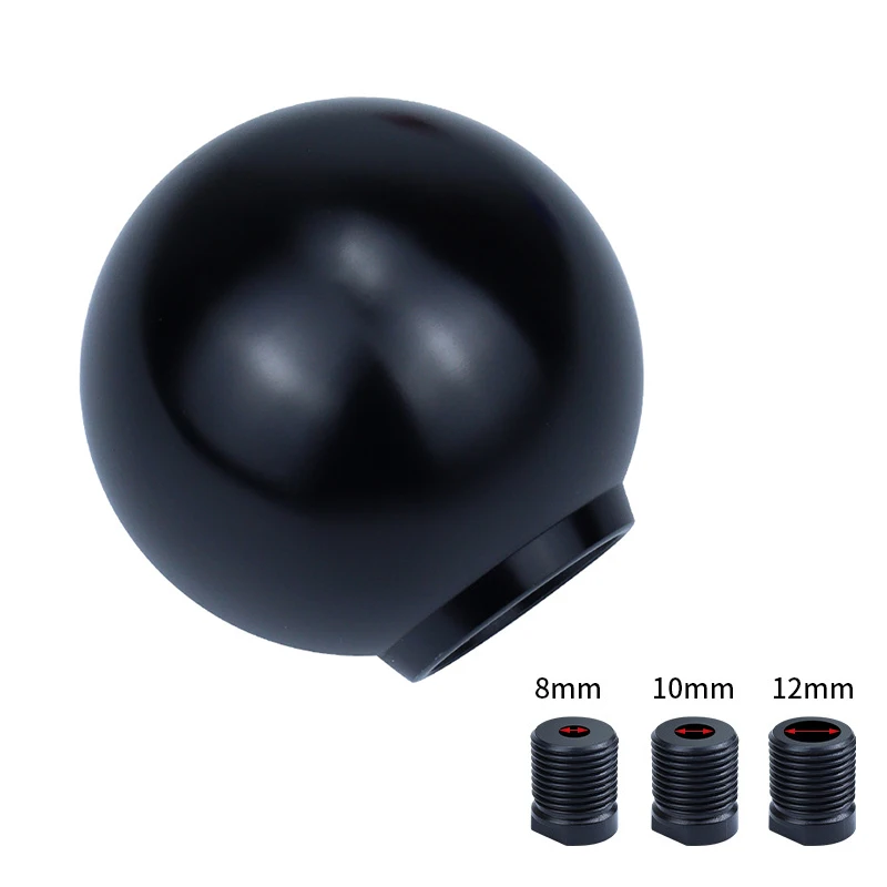 NEW Aluminum Round Ball Gear Shift Knob For Most Cars Manual Transmission Vehicles Interior Replacement Parts images - 6