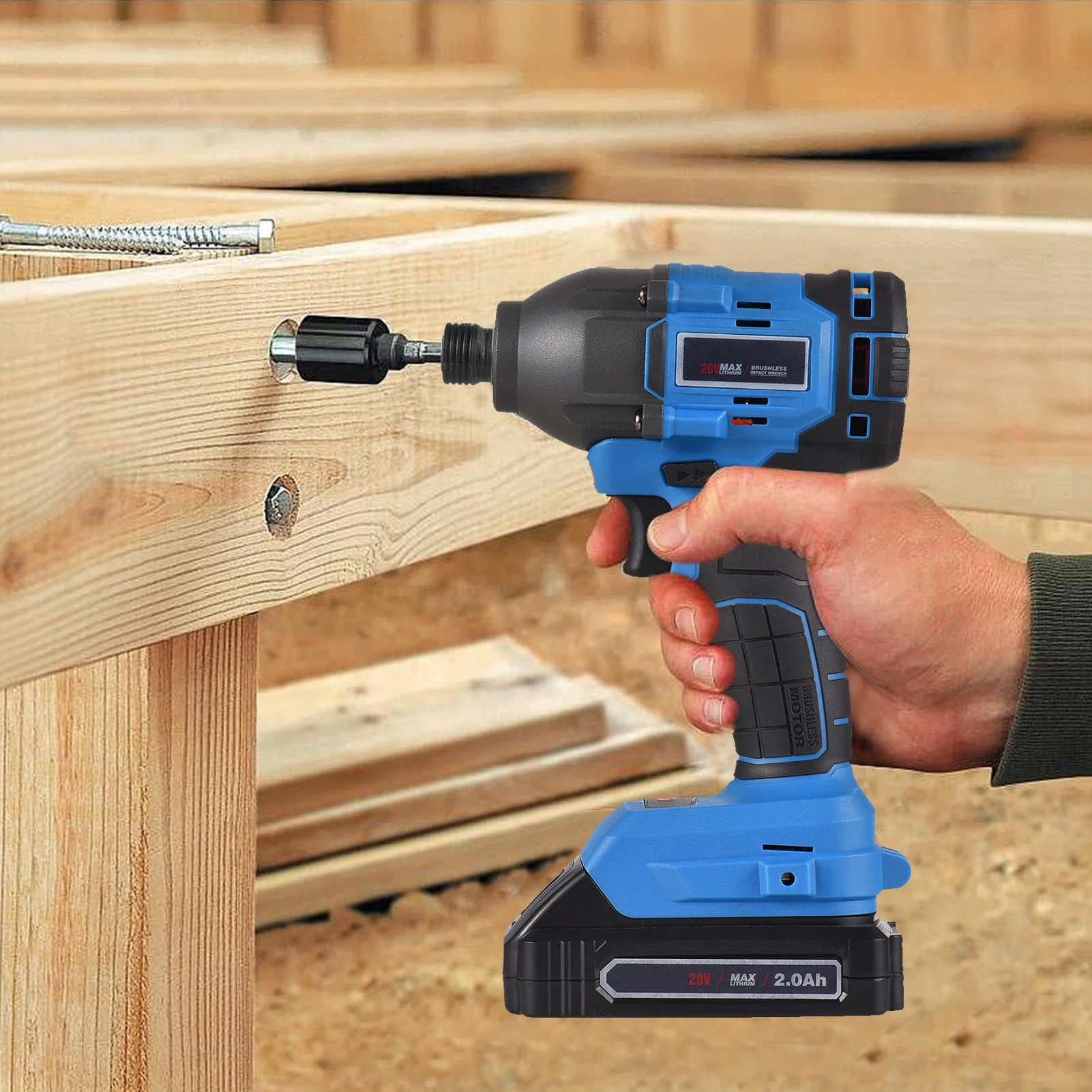 

20V Cordless Brushless Impact Screwdriver 1/4-inch Hex Chuck 2800RPM Portable Power Screwdriver with S2 PH2 Dual-head Driver